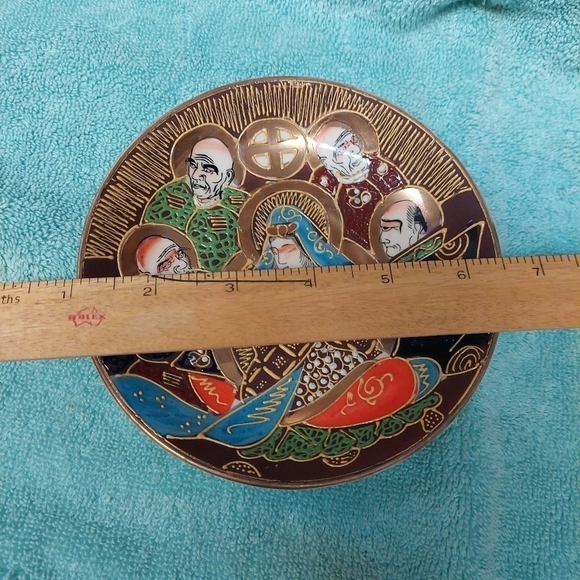 Vintage* Nagoya Satsuma Moriage Immortals Cup and Saucer Set - Picture 12 of 13